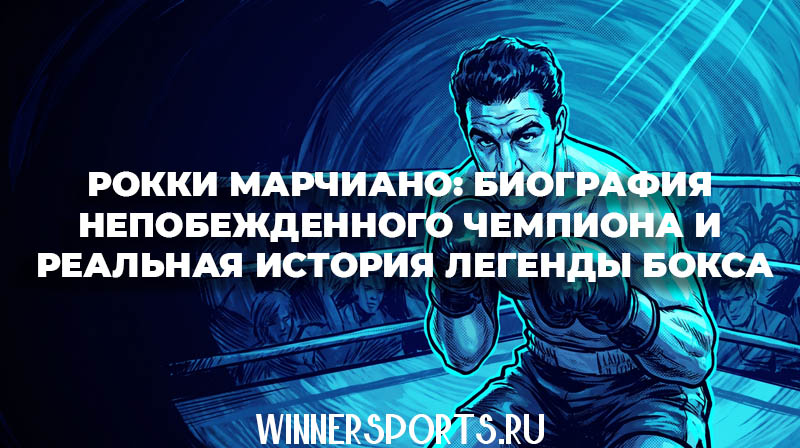 Непобежденный американский боксер тяжеловес Рокки Марчиано на ринге