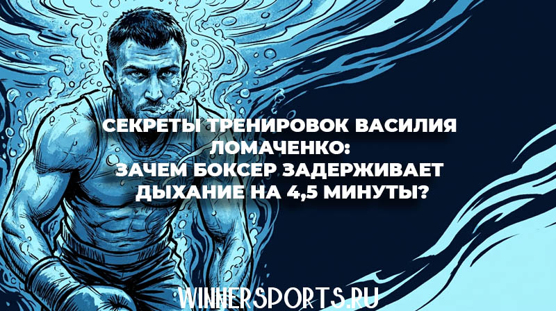Иллюстрация боксера Василия Ломаченко во время ментальной тренировки и задержки дыхания в стиле комикса.