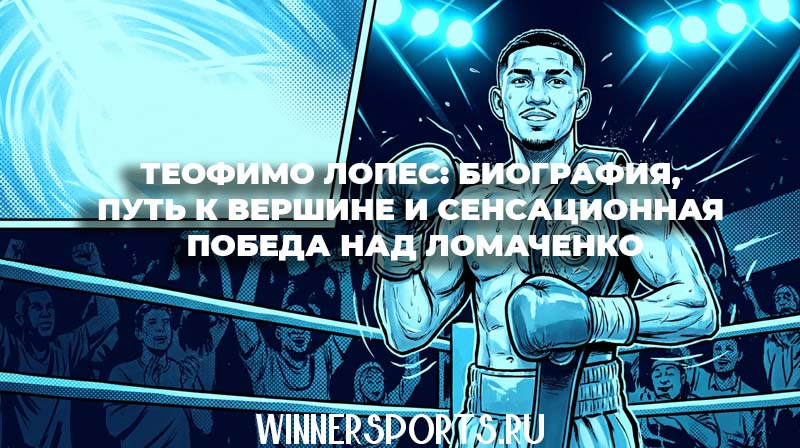 Молодая звезда бокса Теофимо Лопес уверенно стоит на ринге с чемпионским поясом на плече