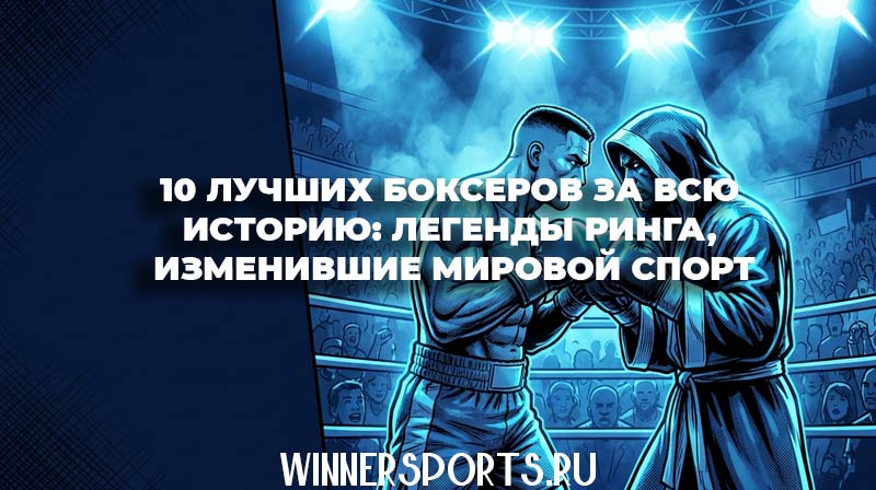 Два боксера-чемпиона стоят на ринге друг напротив друга перед титульным поединком